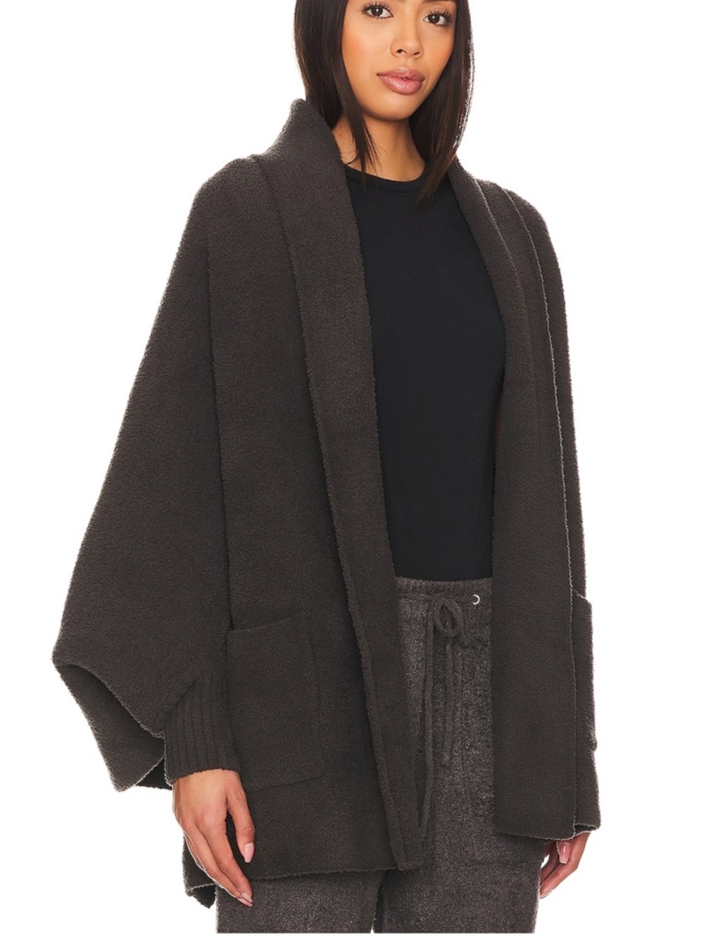 Barefoot Dreams Cozy blanket wrap - color: carbon - Picture 2 of 4